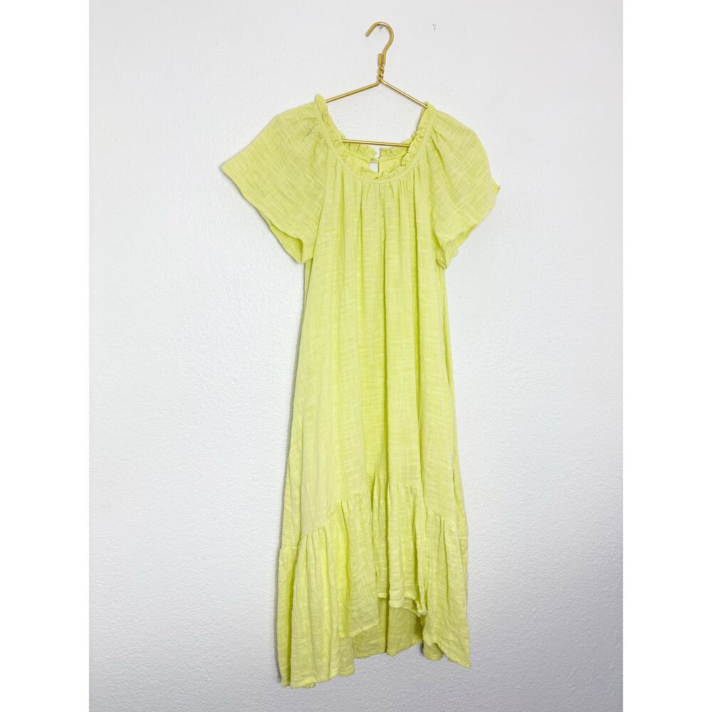 Anthropologie Maeve Selah High-Low Maxi Dress Size Medium Yellow Oversized Boho - Picture 3 of 13